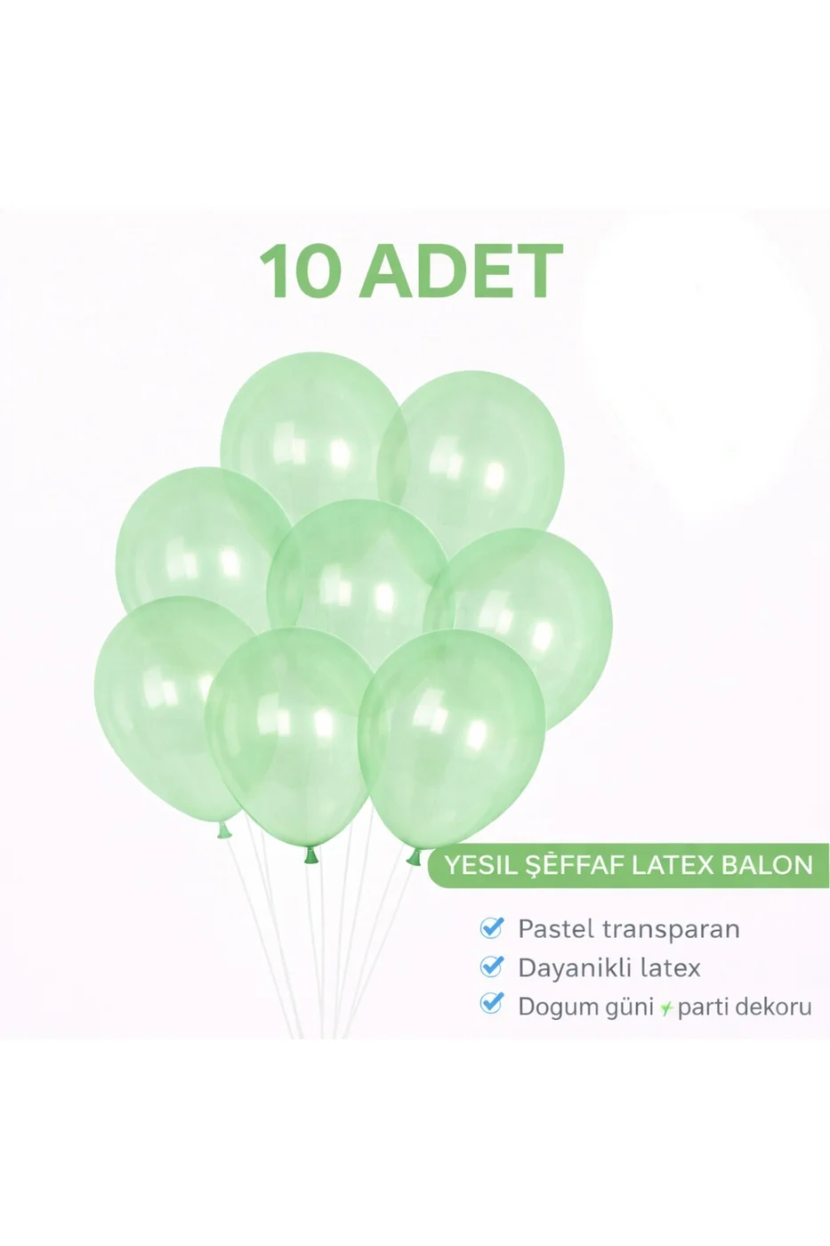 10 Adet Neon Florasan Şeffaf Latex Balon 12 İnç Doğum Günü Parti Balonu Parti Seti Süsü