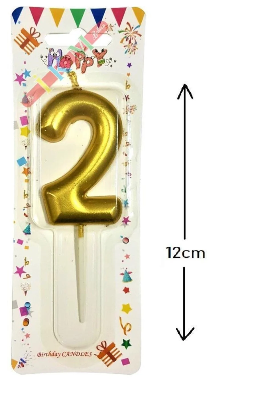 BÜYÜK BOY 2 RAKAM GOLD MUM 12CM