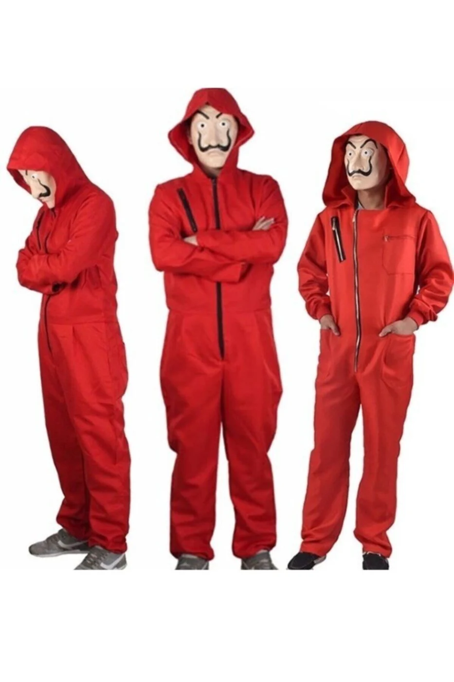 Unisex Kırmızı La Casa De Papel Kostümü gorsel 2