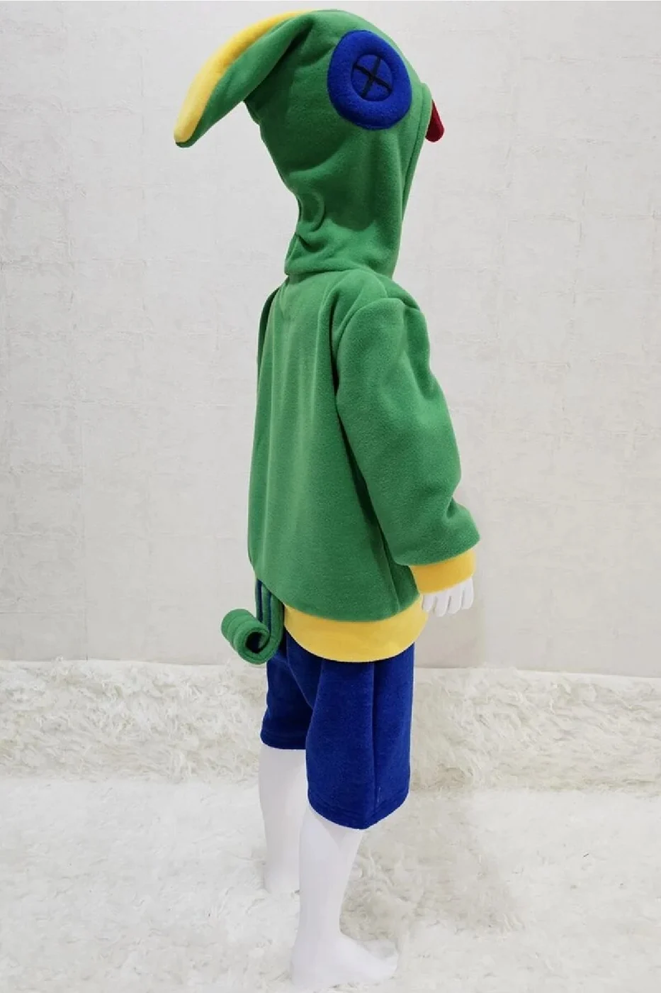 Lüks Kapüşonlu Cosplay Yeşil Kostüm | Video Oyunu Kapüşonlu Yeşil kostüm gorsel 2