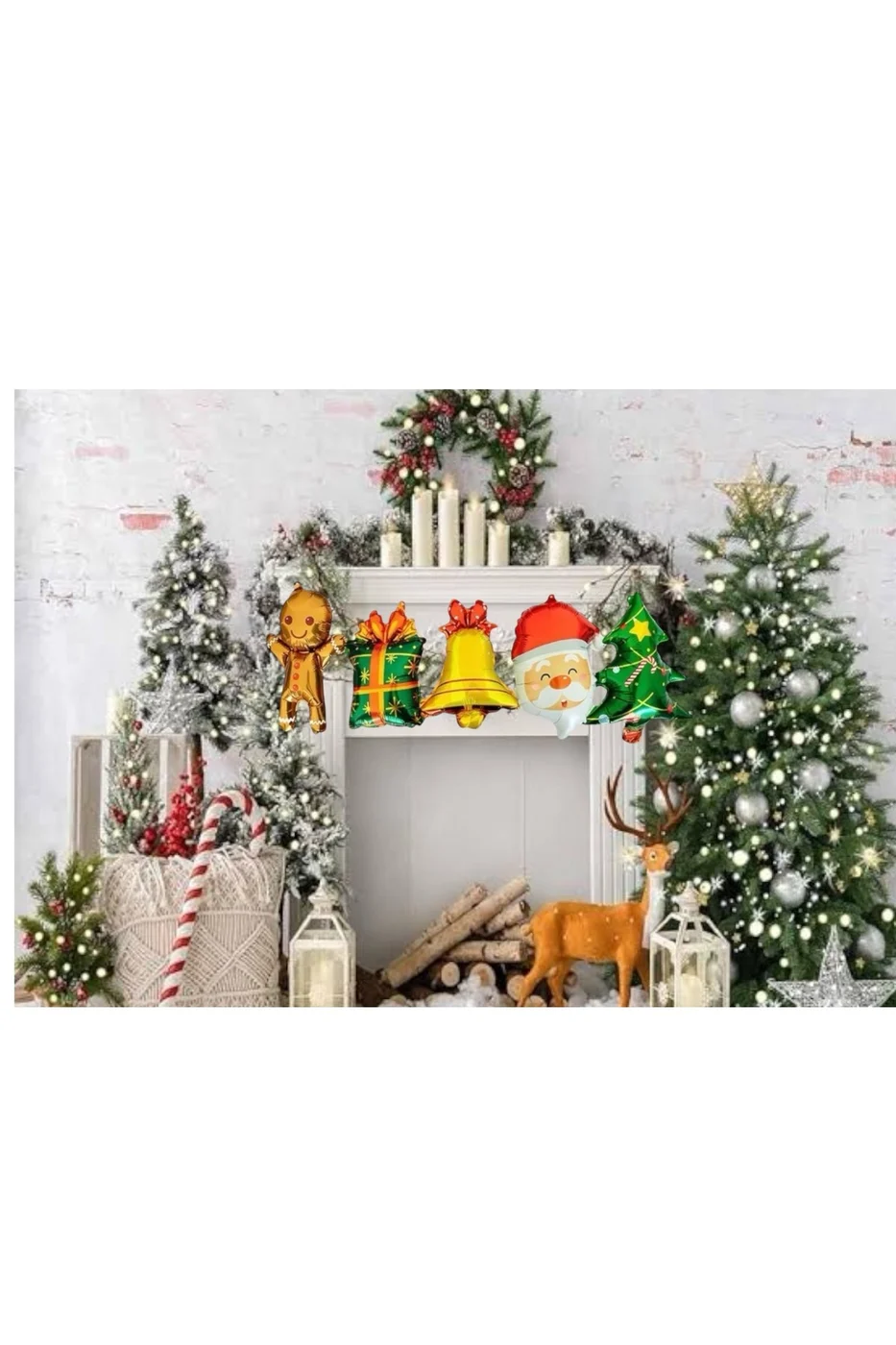 Mini Yılbaşı Birleşik Set Yılbaşı Folyo Balonu gorsel 5