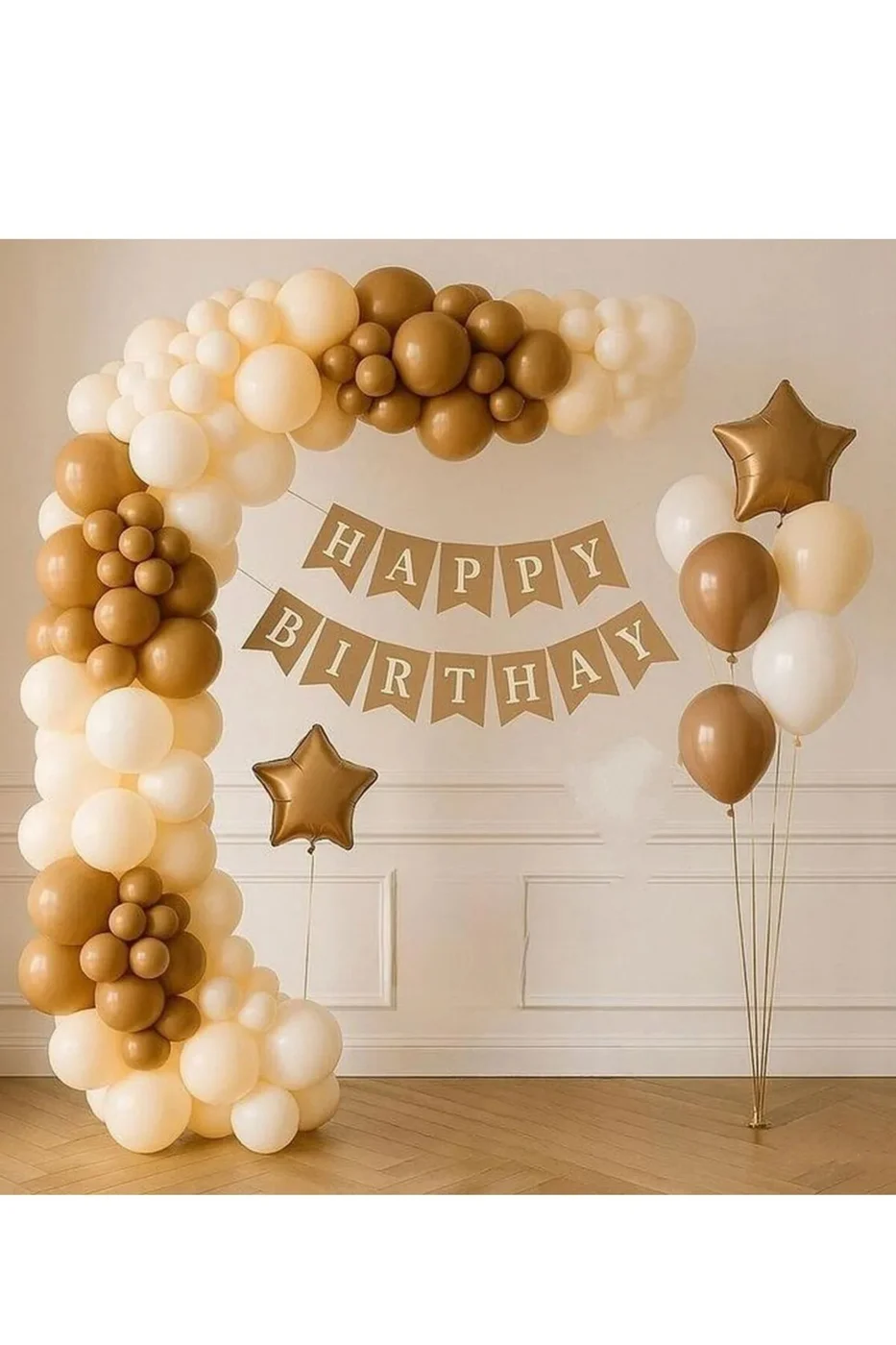 LÜKS RETRO RENK SADE BALON ZİNCİR DOĞUM GÜNÜ PARTİ SETİ SÜSÜ gorsel 5