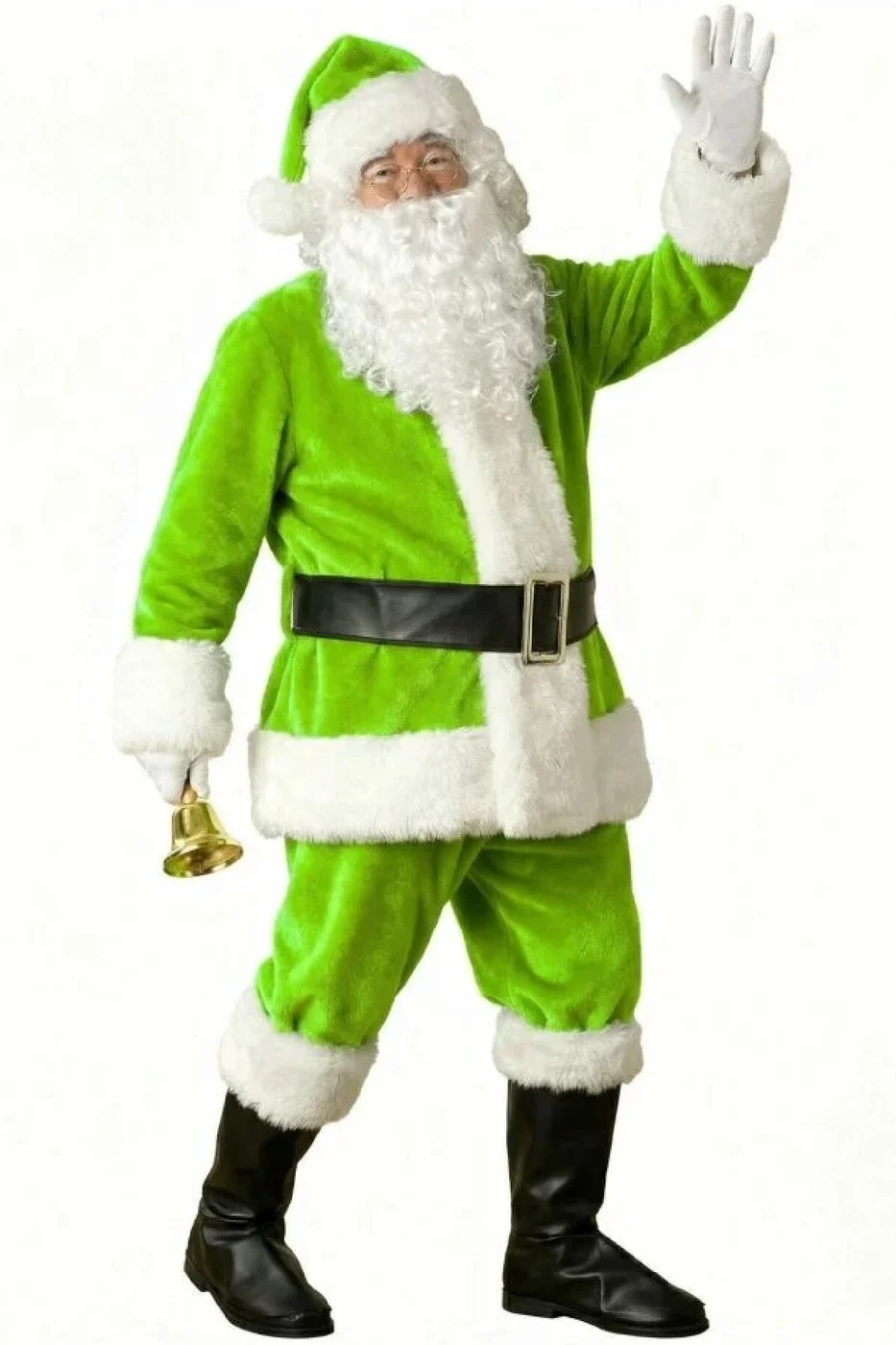 Açık Yeşil Noel Baba Kostümü Yetişkin