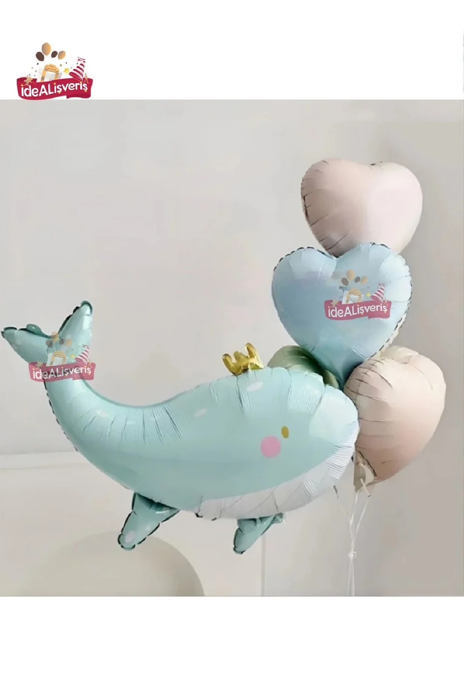Sevimli Balina Balon Demeti Doğum Günü Parti Seti Süsü gorsel 2