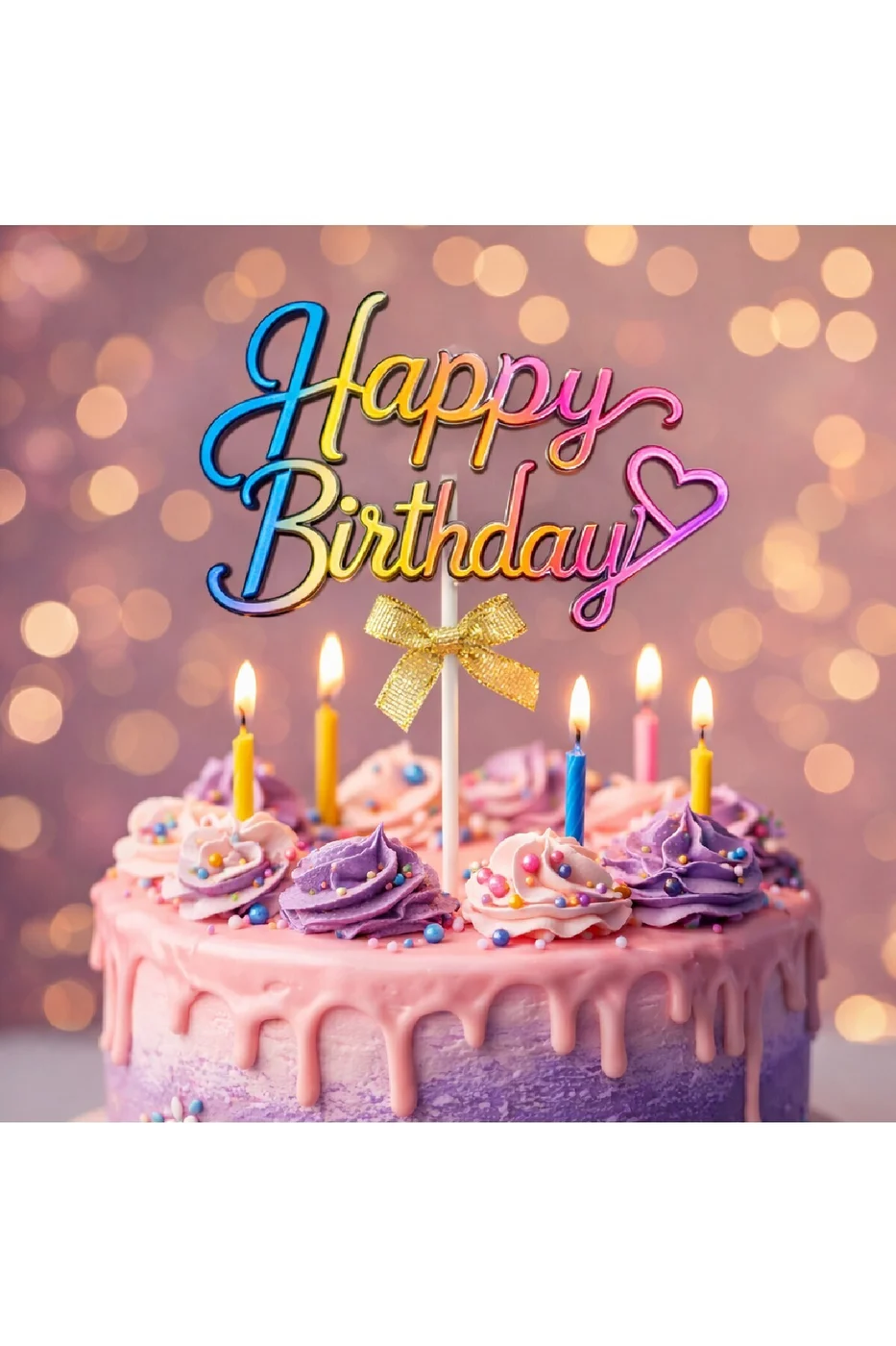 Happy Birthday Pasta Süsü Pleksi – İyi Ki Doğdun Pasta Üstü Yazı