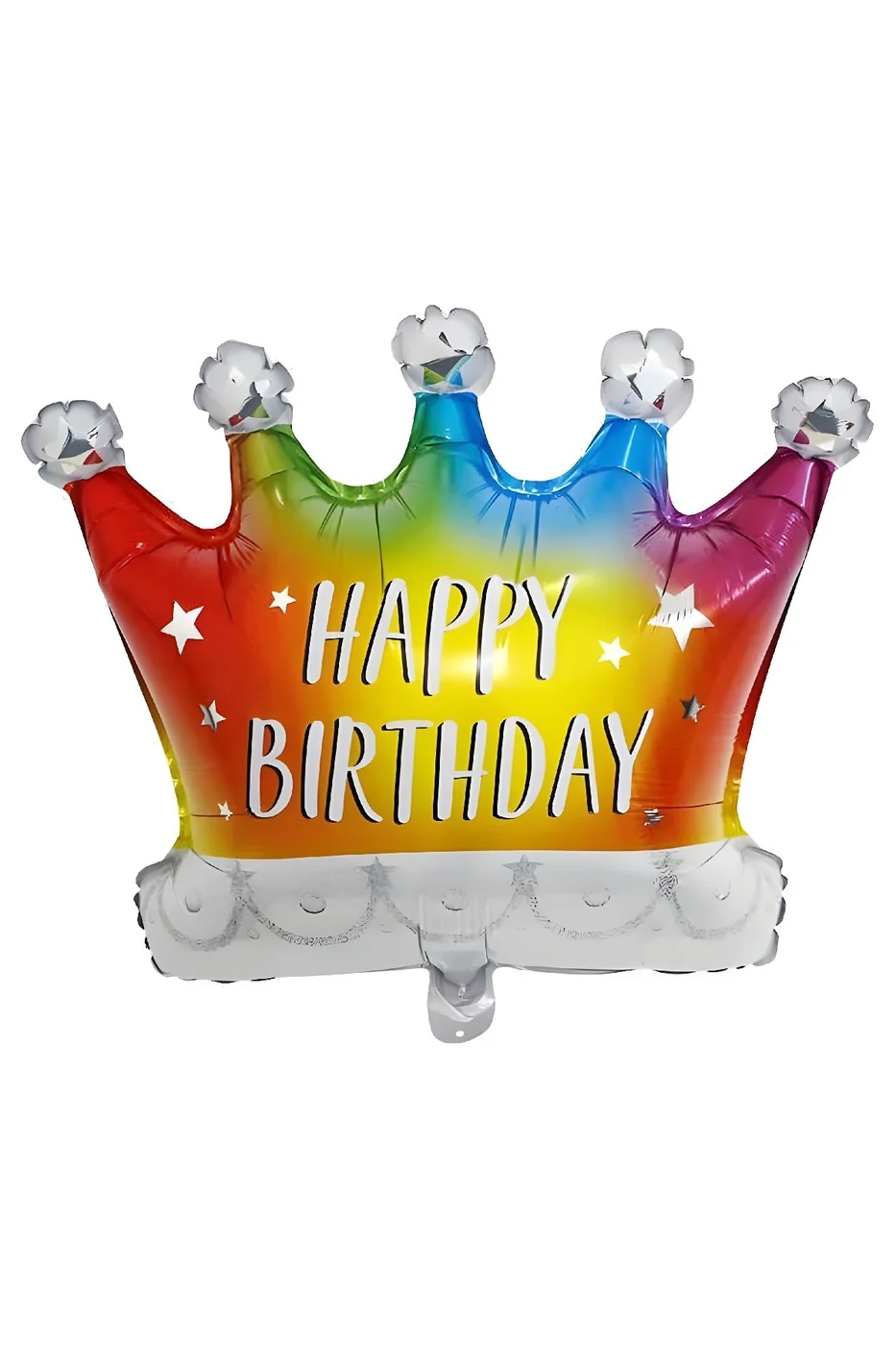 RENGAREK HAPPY BİRTHDAY YAZILI KRAL TACI FOLYO BALONU
