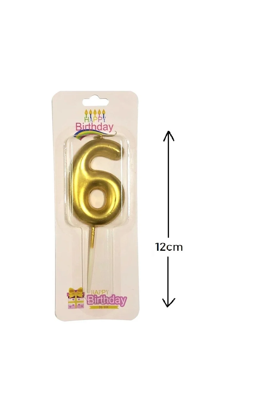 BÜYÜK BOY 6 RAKAM GOLD MUM 12CM