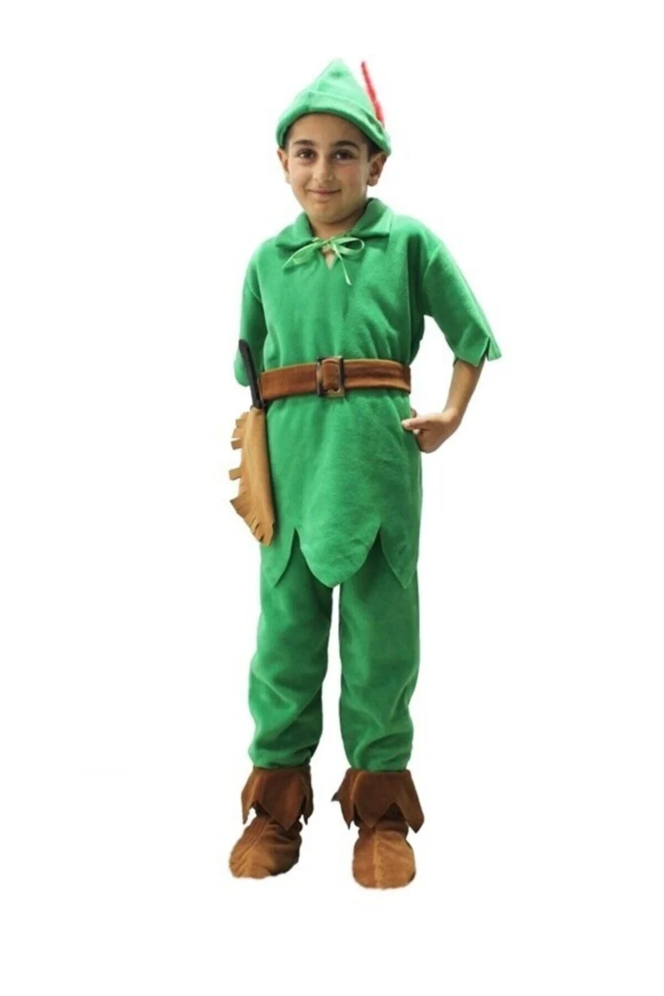 Erkek Çocuk Yeşil Peter Pan Kostümü