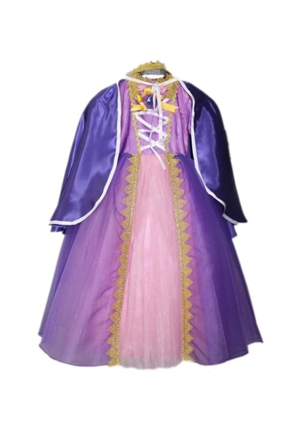 Kız Çocuk Mor Rapunzel Kostümü