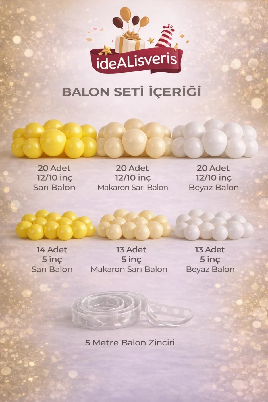Premium 100’lü Balon Kemeri Seti - Profesyonel Parti Konsepti gorsel 2
