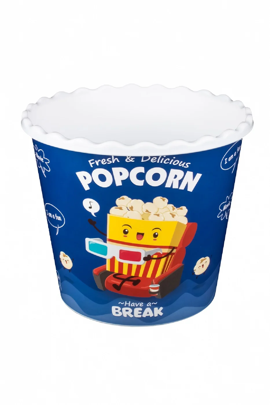 2 Adet Popcorn Patlamış Mısır Kovası - Cips Ve Çerez Kutusu 2.2 L gorsel 4