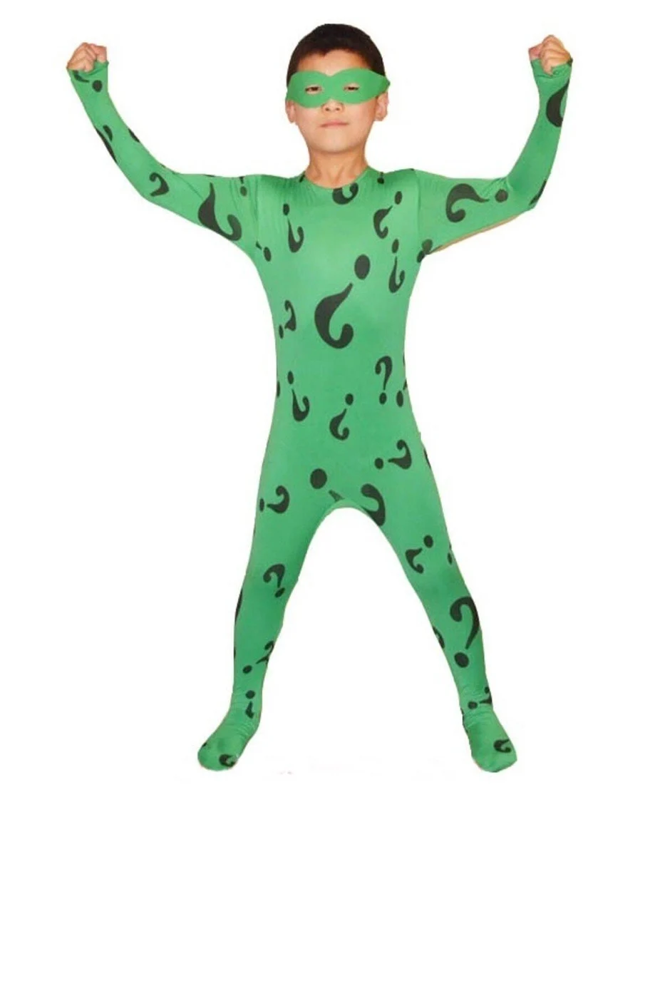 Erkek Çocuk Yeşil Riddler Bilmececi Kostümü