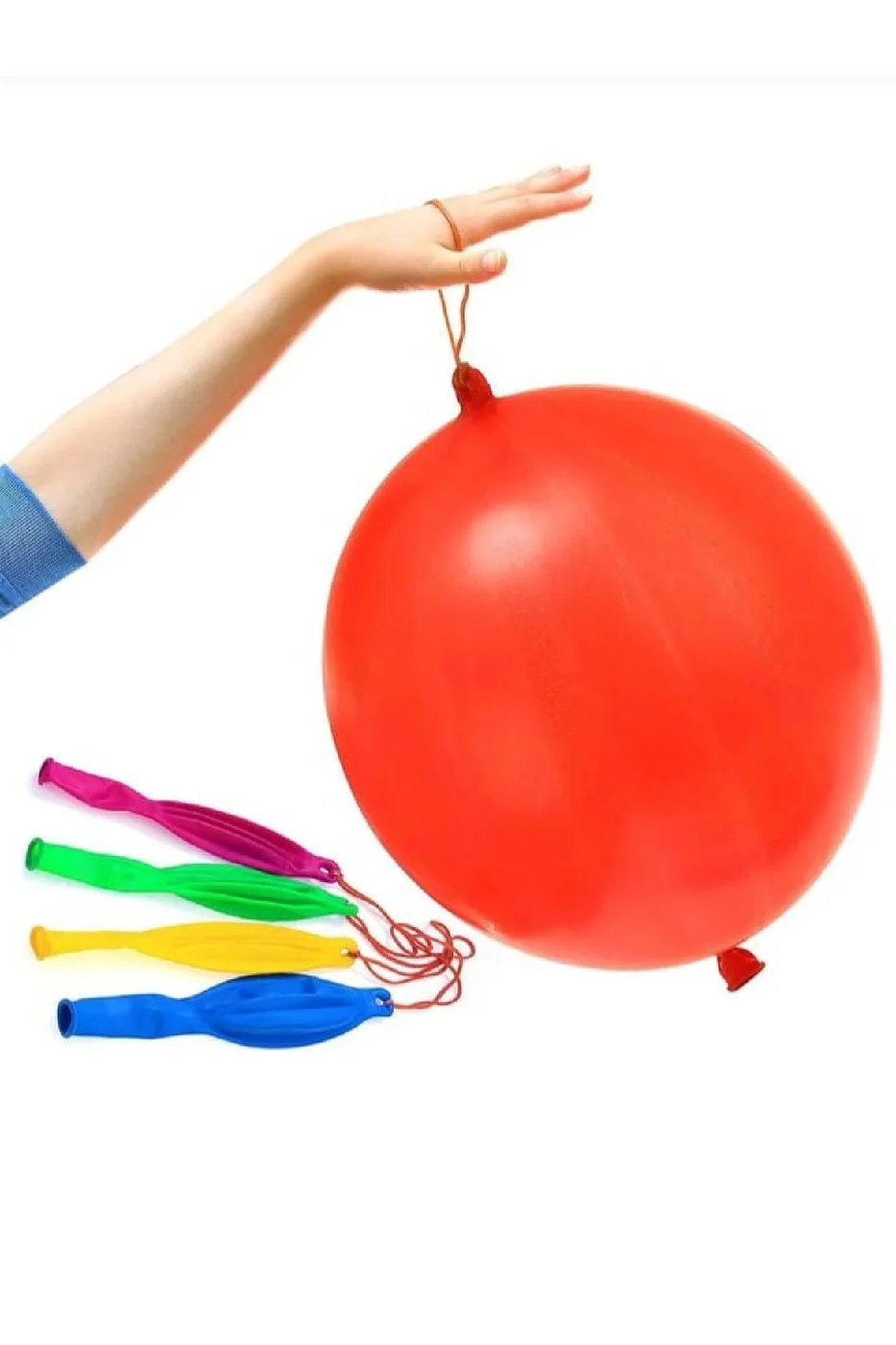 25 Adet Lastikli Zıpzıp Balon Ipli Punch Panç Büyük Balon gorsel 8