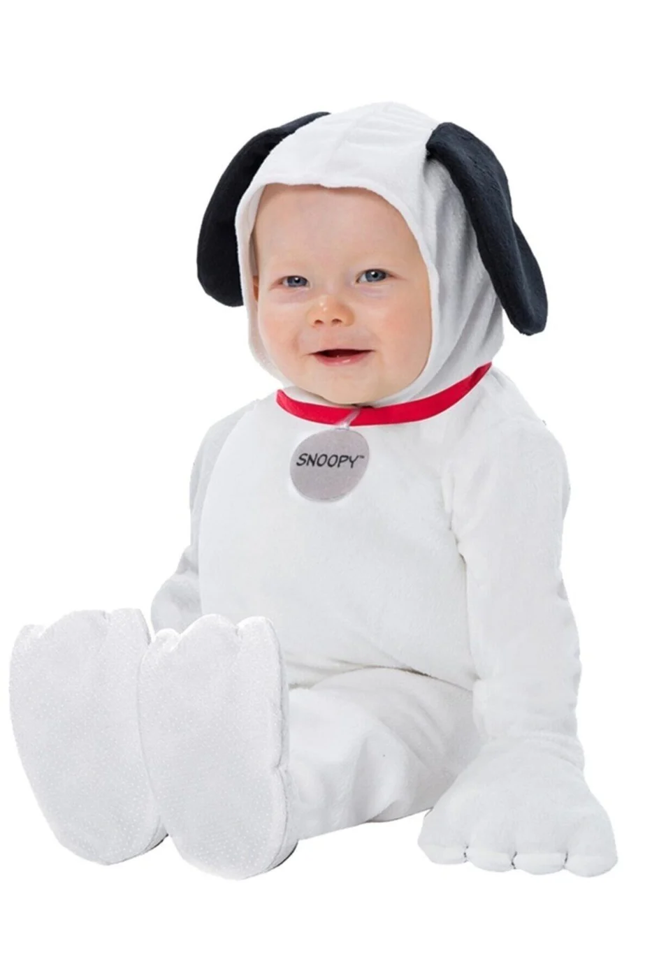 Unisex Bebek Beyaz Snoopy Kostümü