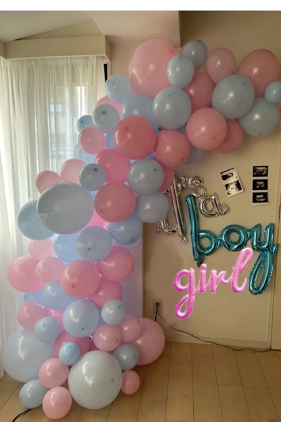 Cinsiyet Belirleme Boy Girl Zincir Balon Set