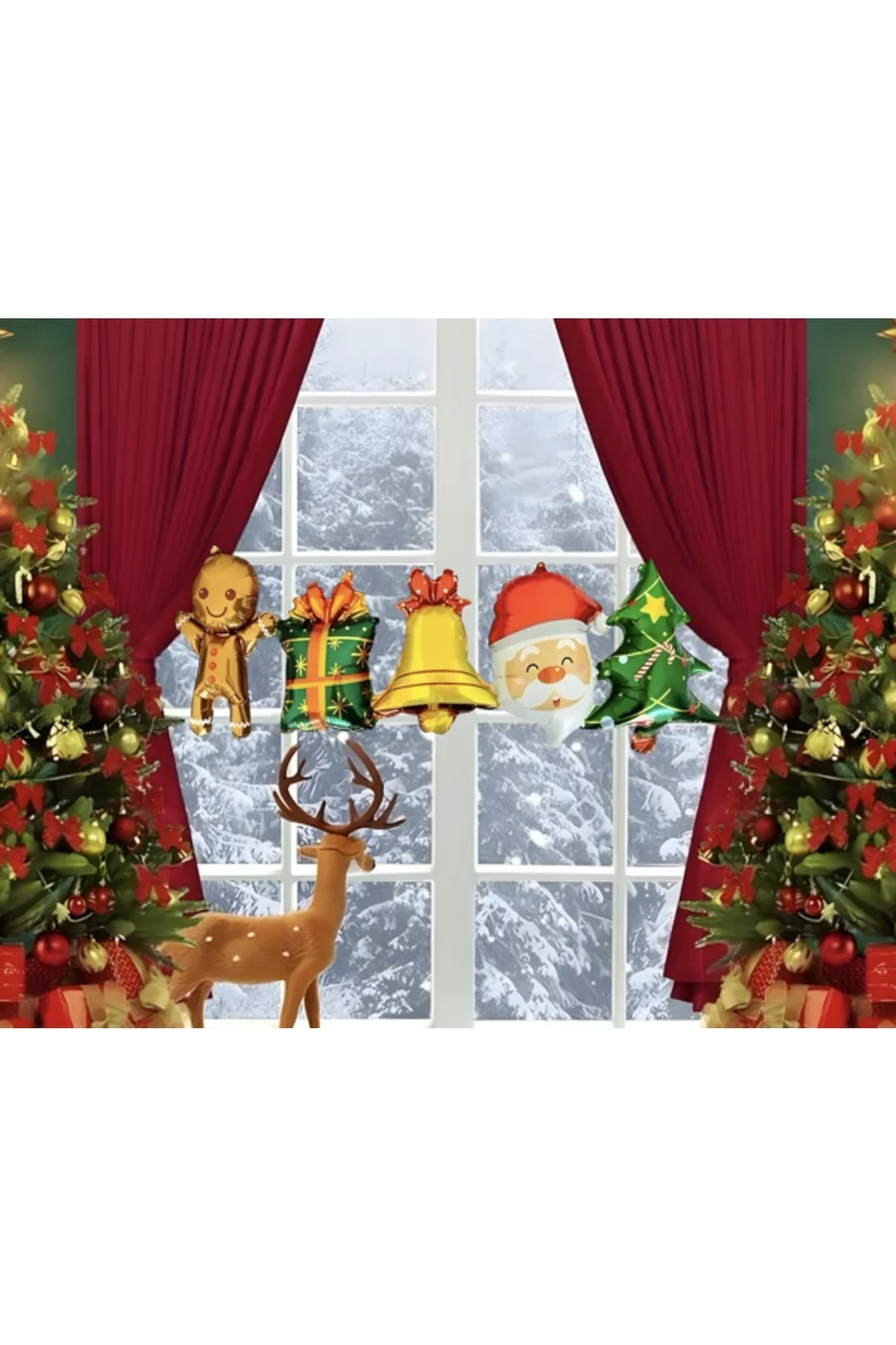 Mini Yılbaşı Birleşik Set Yılbaşı Folyo Balonu gorsel 2