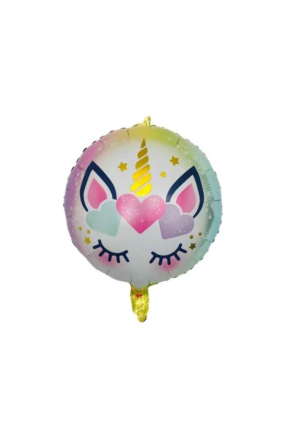 18'' Yuvarlak Tek Boynuzlu Unicorn Folyo Balon