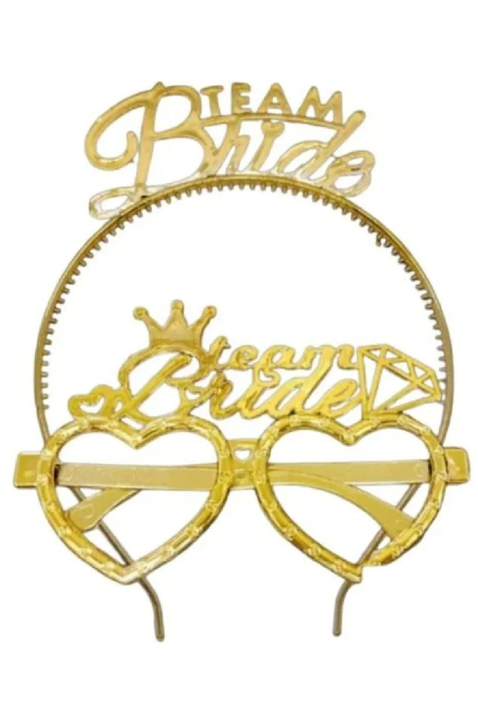Team Bride Taç Gözlük 2'li -Bride To Be Malzemeleri - Bekarlığa Veda Partisi-Parti Malzemeleri gorsel 3