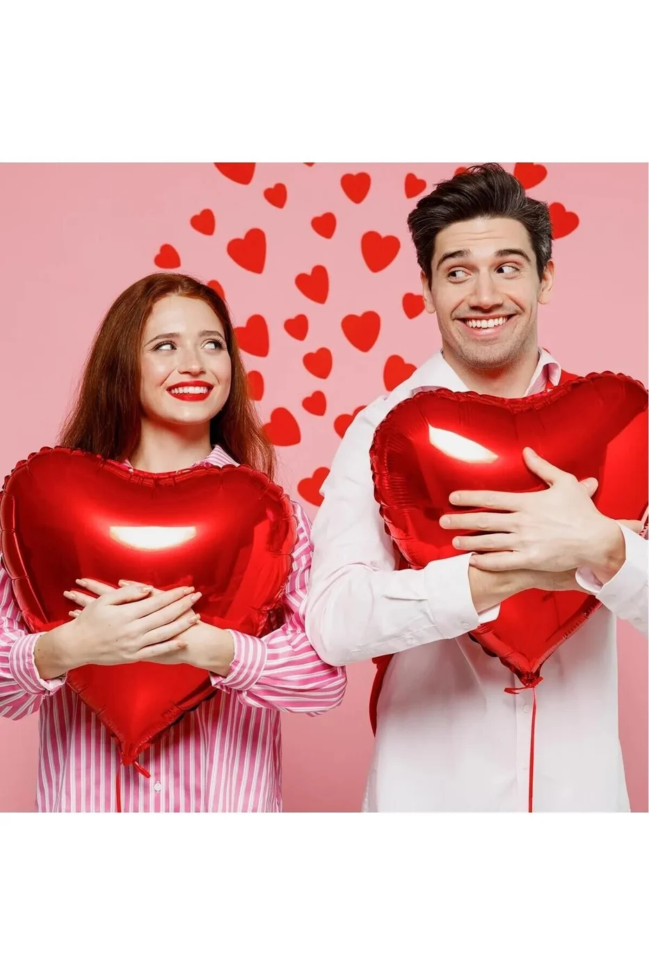 Folyo Kalpli Uçan Kalp Balon 5 Adet 45 Cm Kırmızı Romantik Evlilik Teklifi gorsel 2