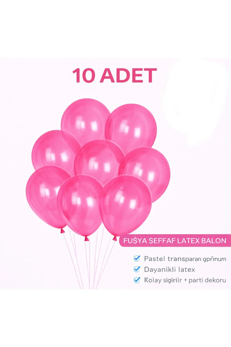 10 Adet Neon Florasan Şeffaf Latex Balon 12 İnç Doğum Günü Parti Balonu Parti Seti Süsü