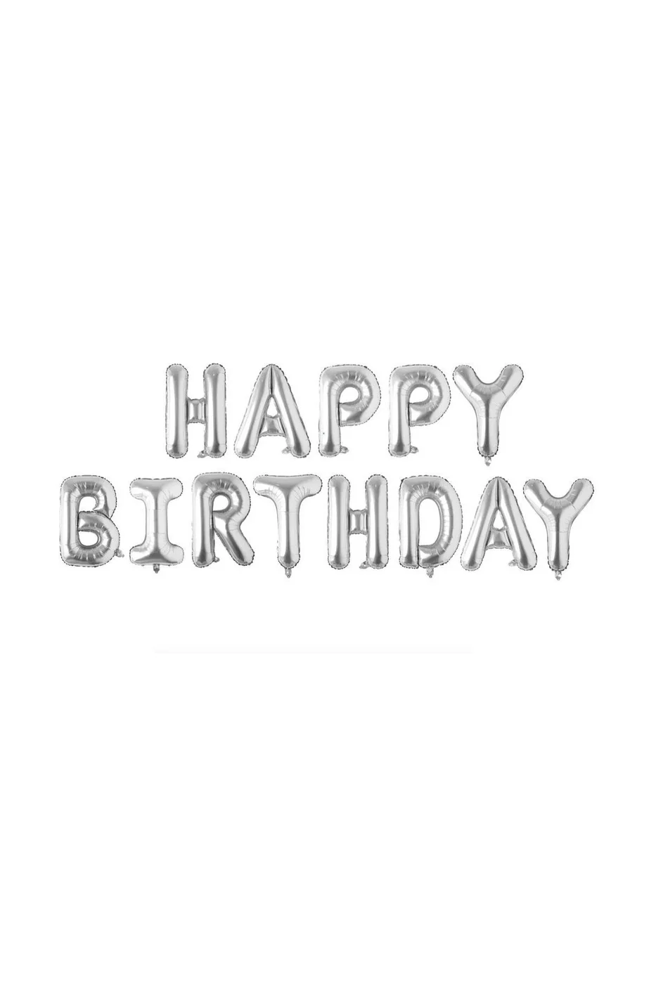 HAPPY BIRTHDAY GÜMÜŞ SET BALON