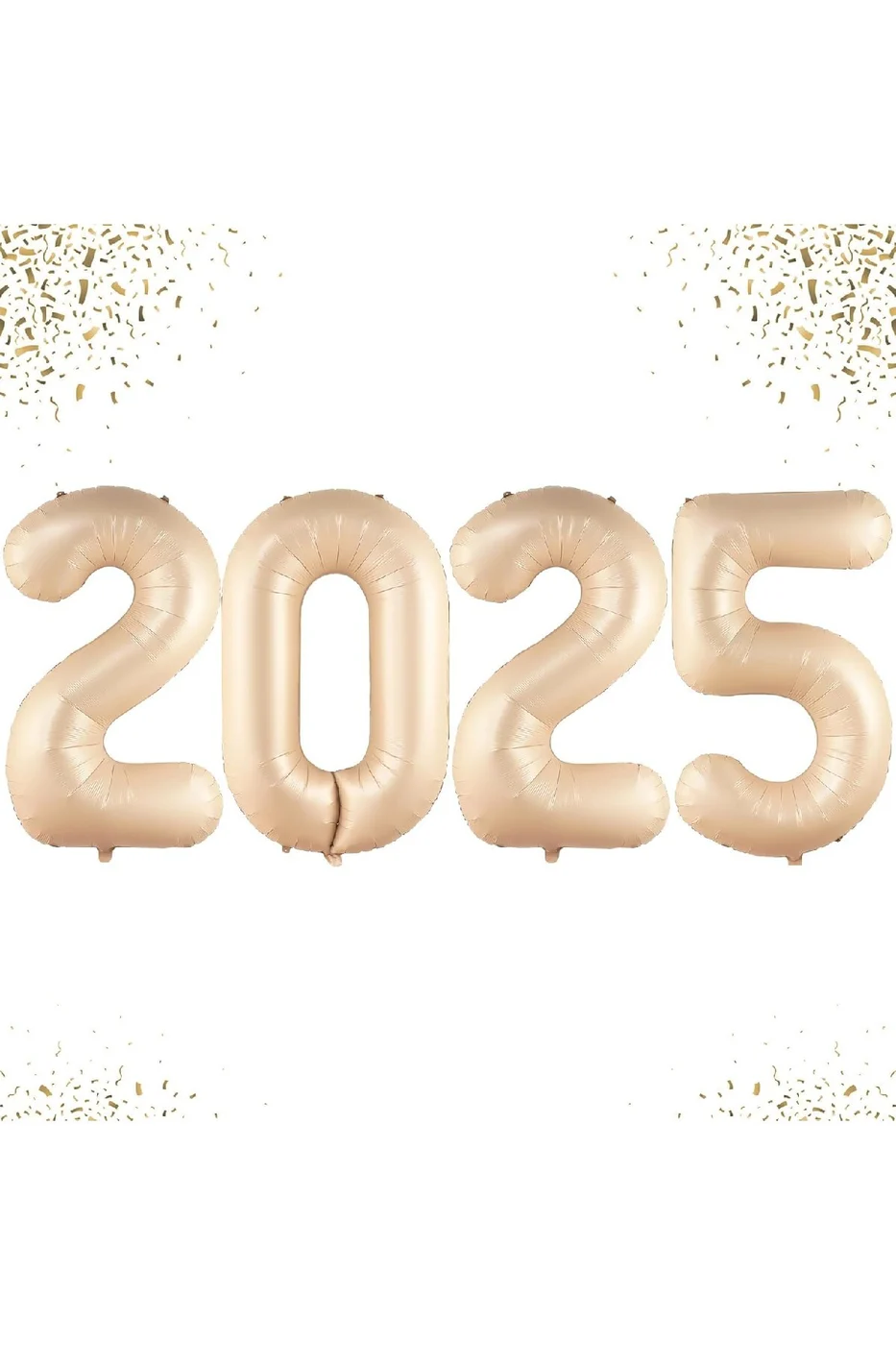 Yeni Yıl Büyük 2025 FolyoBalonları 34 İnç Mutlu Yıllar Süslemeleri Yılbaşı Arifesi Parti Malzemeleri