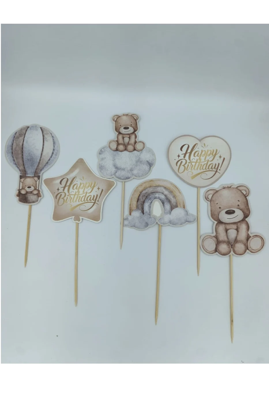 Ayıcık Temalı Doğum Günü Pasta Süsü Ayıcık Baby Pasta Süsü gorsel 6