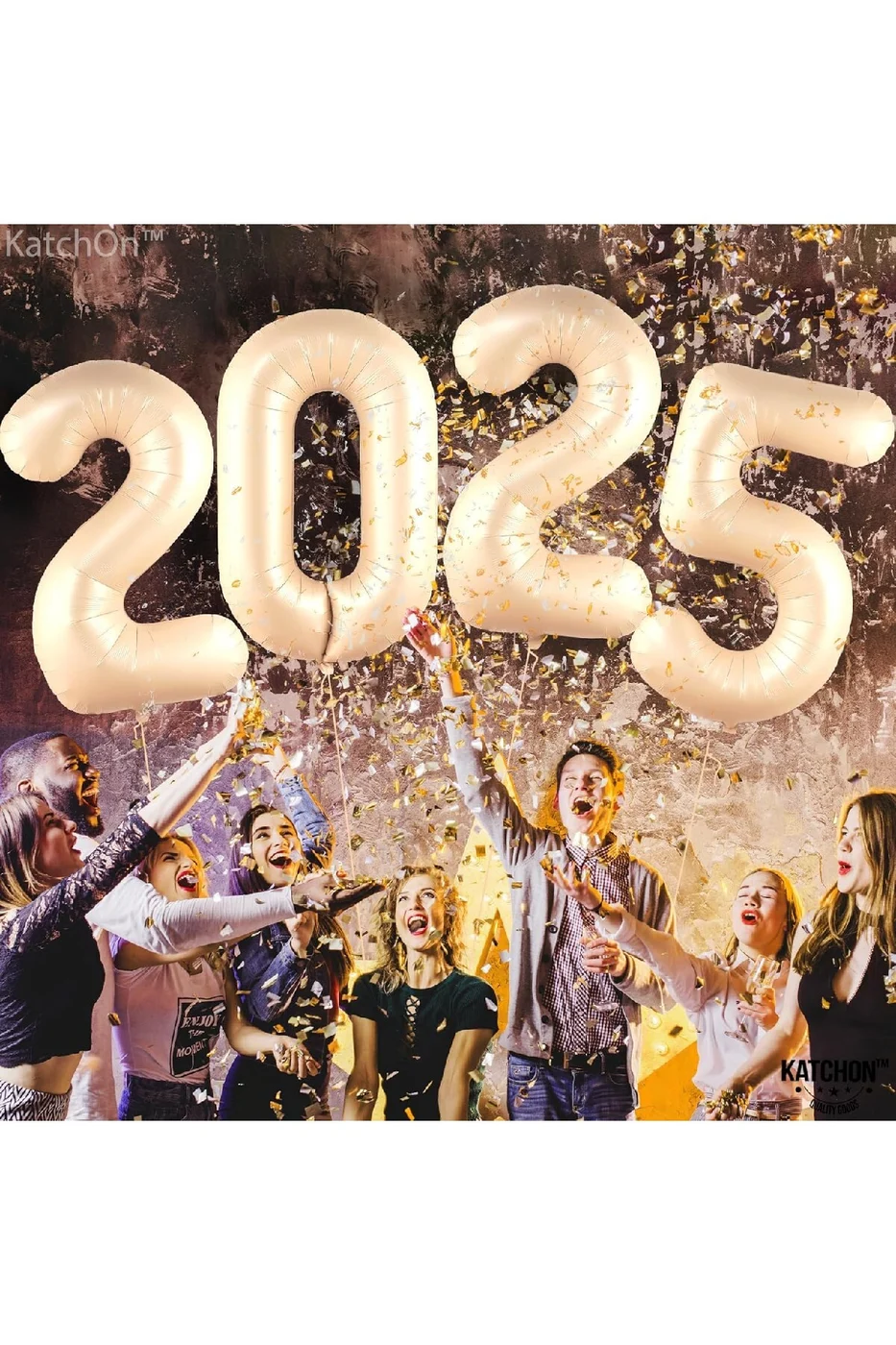 Yeni Yıl Büyük 2025 FolyoBalonları 34 İnç Mutlu Yıllar Süslemeleri Yılbaşı Arifesi Parti Malzemeleri gorsel 3