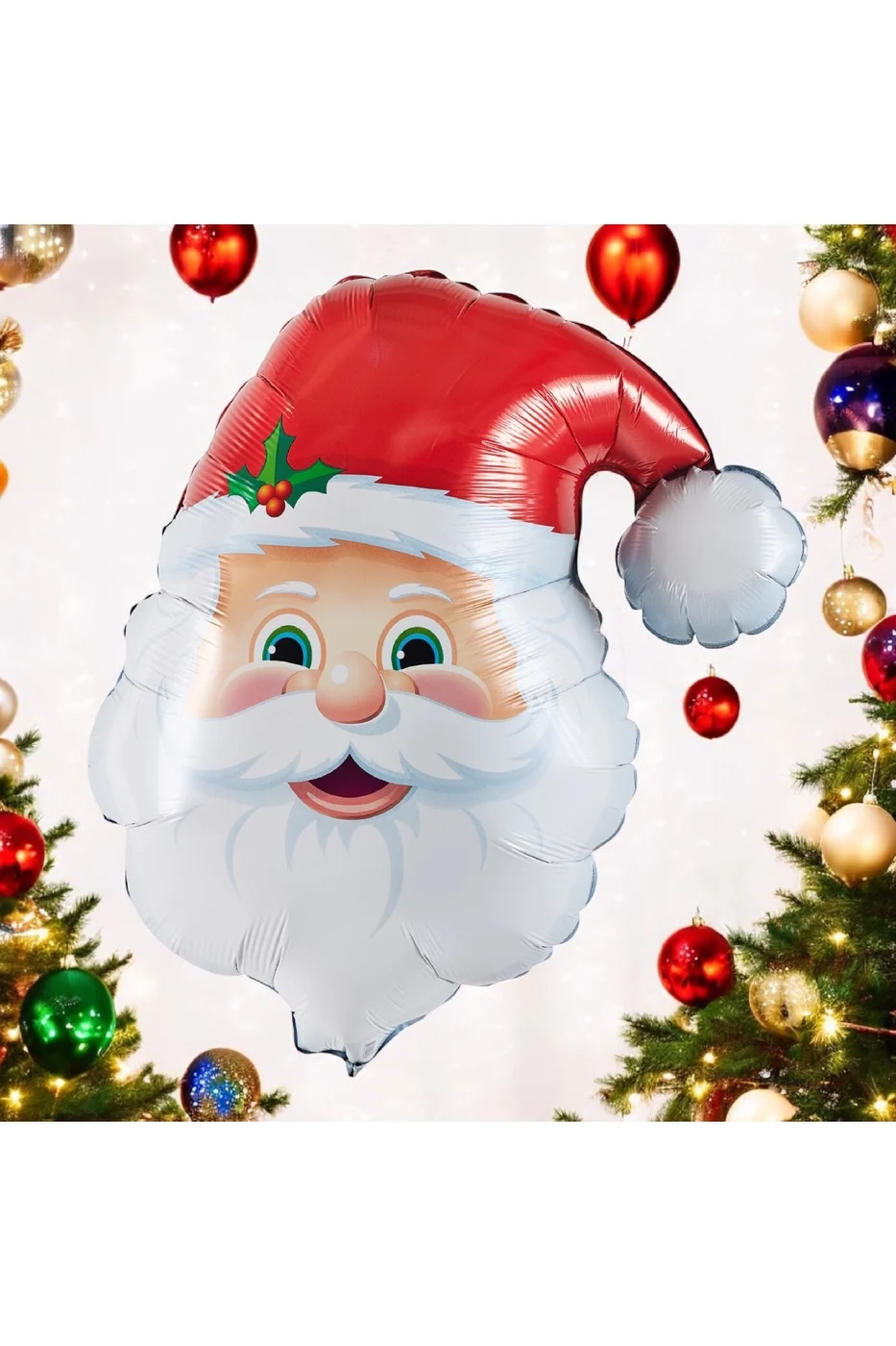 YILBAŞI Noel Baba Kafa Folyo Balon gorsel 4