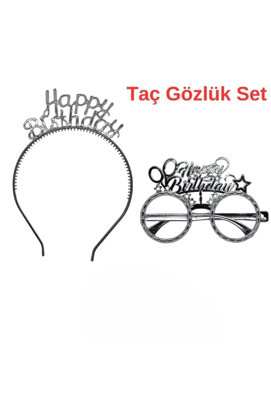 Happy Birthday Tac Gözlük Seti Happy Birthday Parti Aksesuar Taç Gözlük