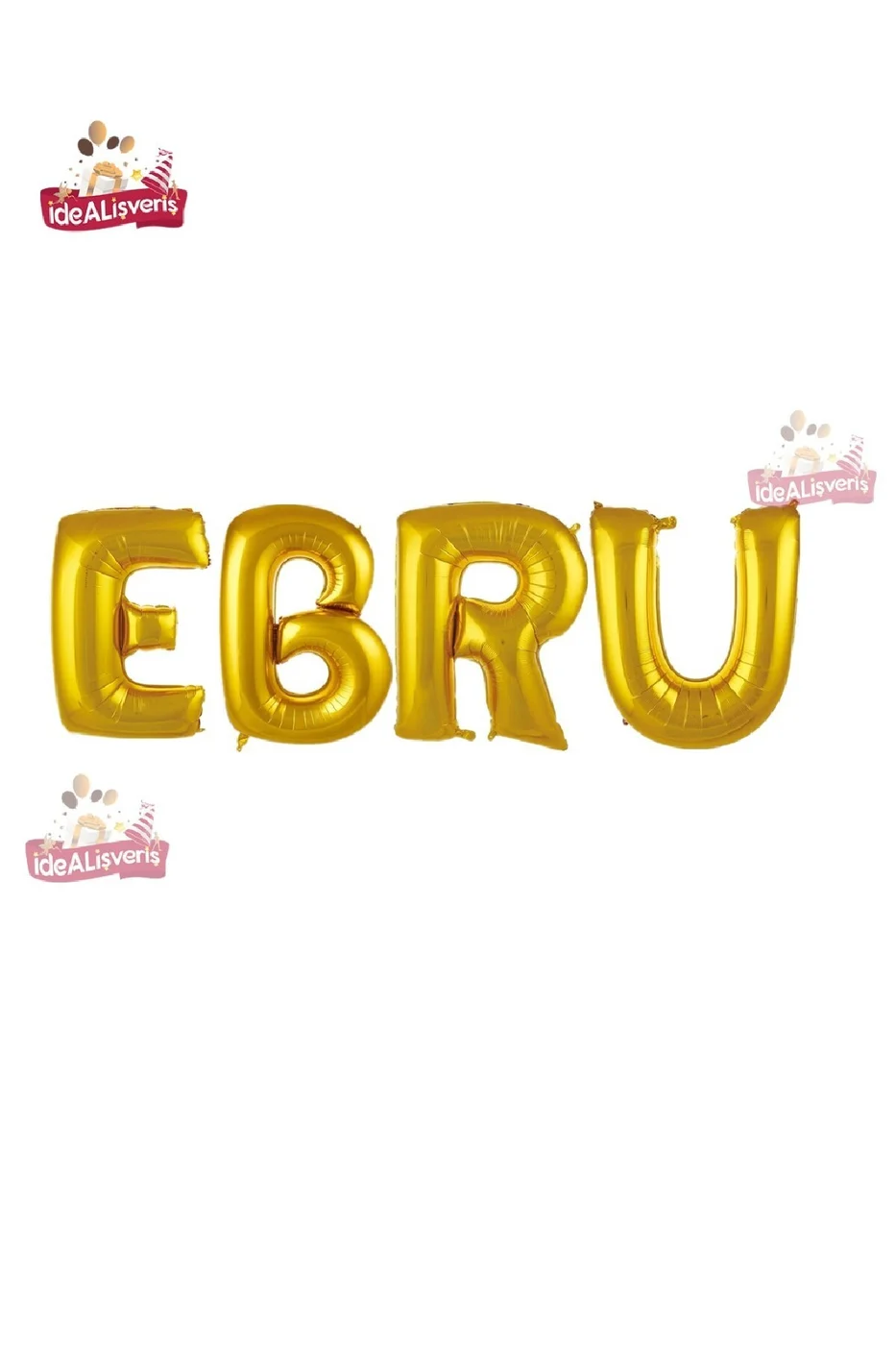 4 Harfli Kişiye Özel İsim Folyo Balonu  Doğum Günü  Folyo Balon Set 36cm Isim Balon