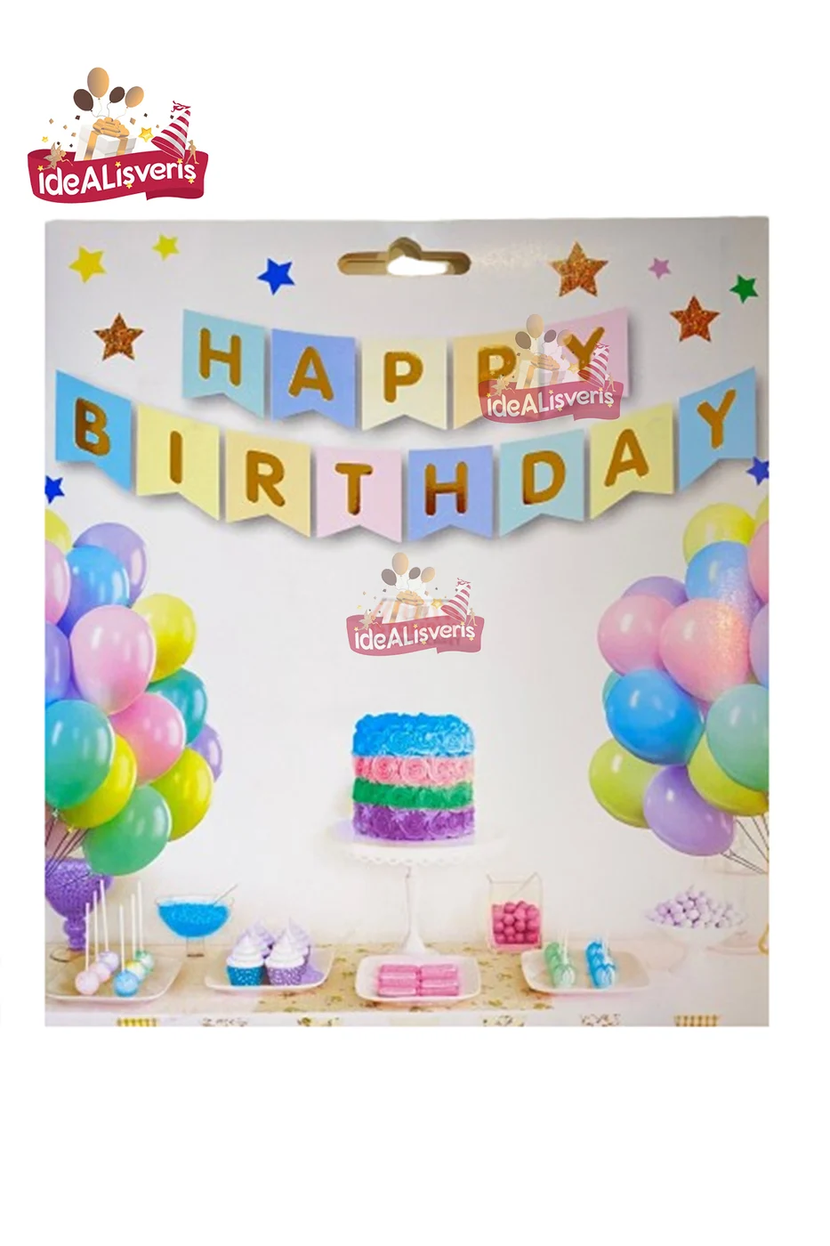 Happy Birthday Gold Varaklı Banner Doğum Günü Yazısı gorsel 2