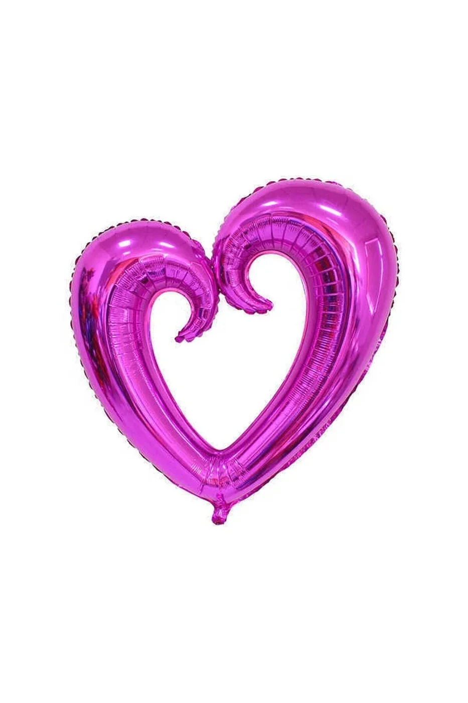Ortası Boş Kalp Mor Folyo Balon