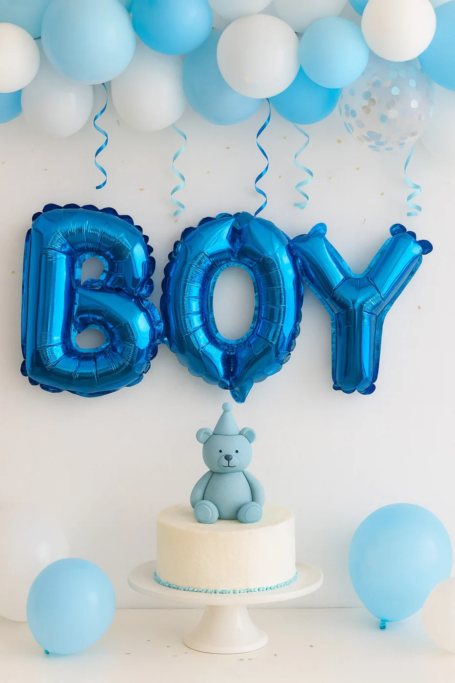 Boy Mavi Yazı Folyo Balon gorsel 2