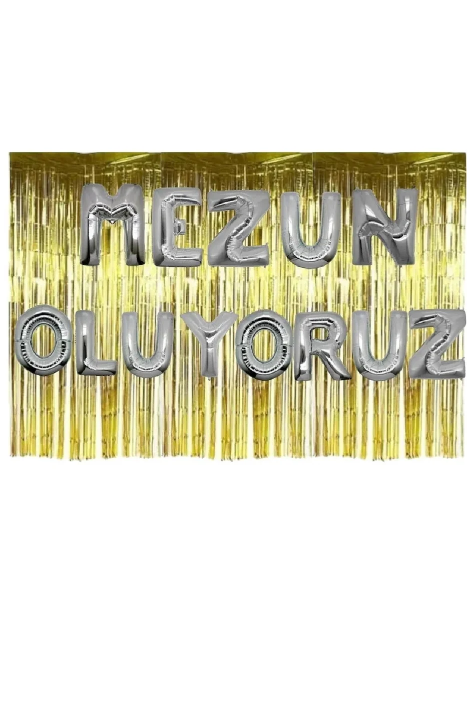Mezunlar Partisi Mezuniyet Kutlaması Mezun Oluyoruz Yazılı 36 Cm Folyo Balon Seti gorsel 4