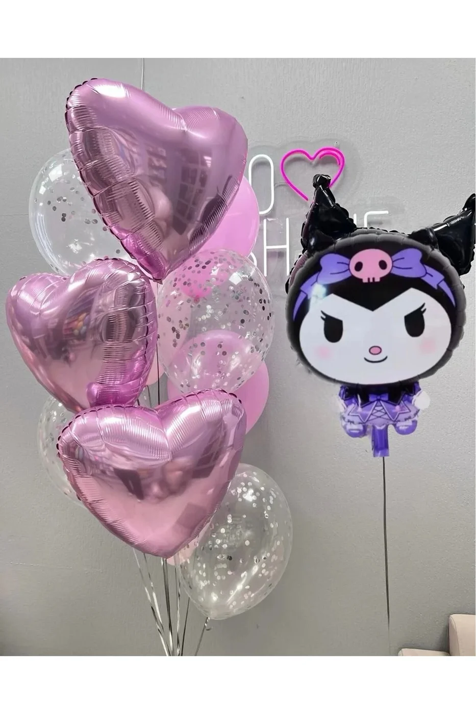 Kızlar İçin Kuromi Balon Demeti Doğum Günü Parti Seti Süsü gorsel 5