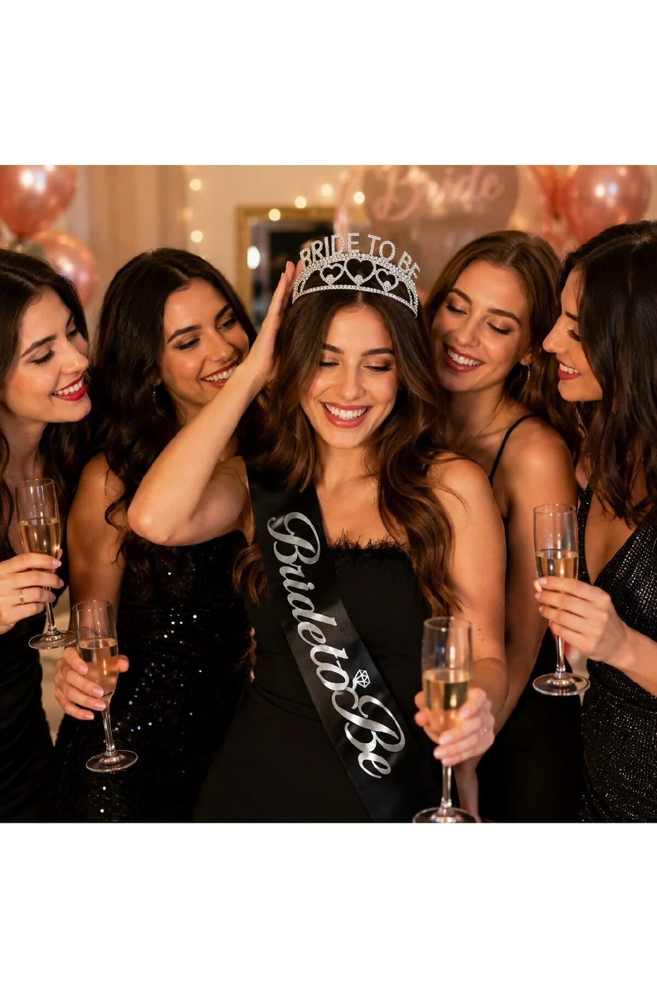 Bride To Be Taç ve Kuşak Seti Bekarlığa Veda Partisi Gelin Aksesuarı gorsel 5