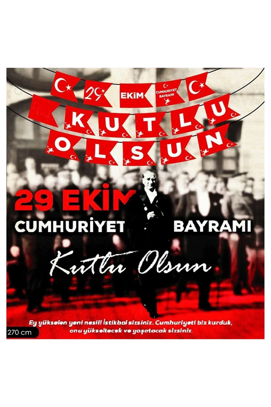 29 Ekim Harf Afiş Flama Banner gorsel 4