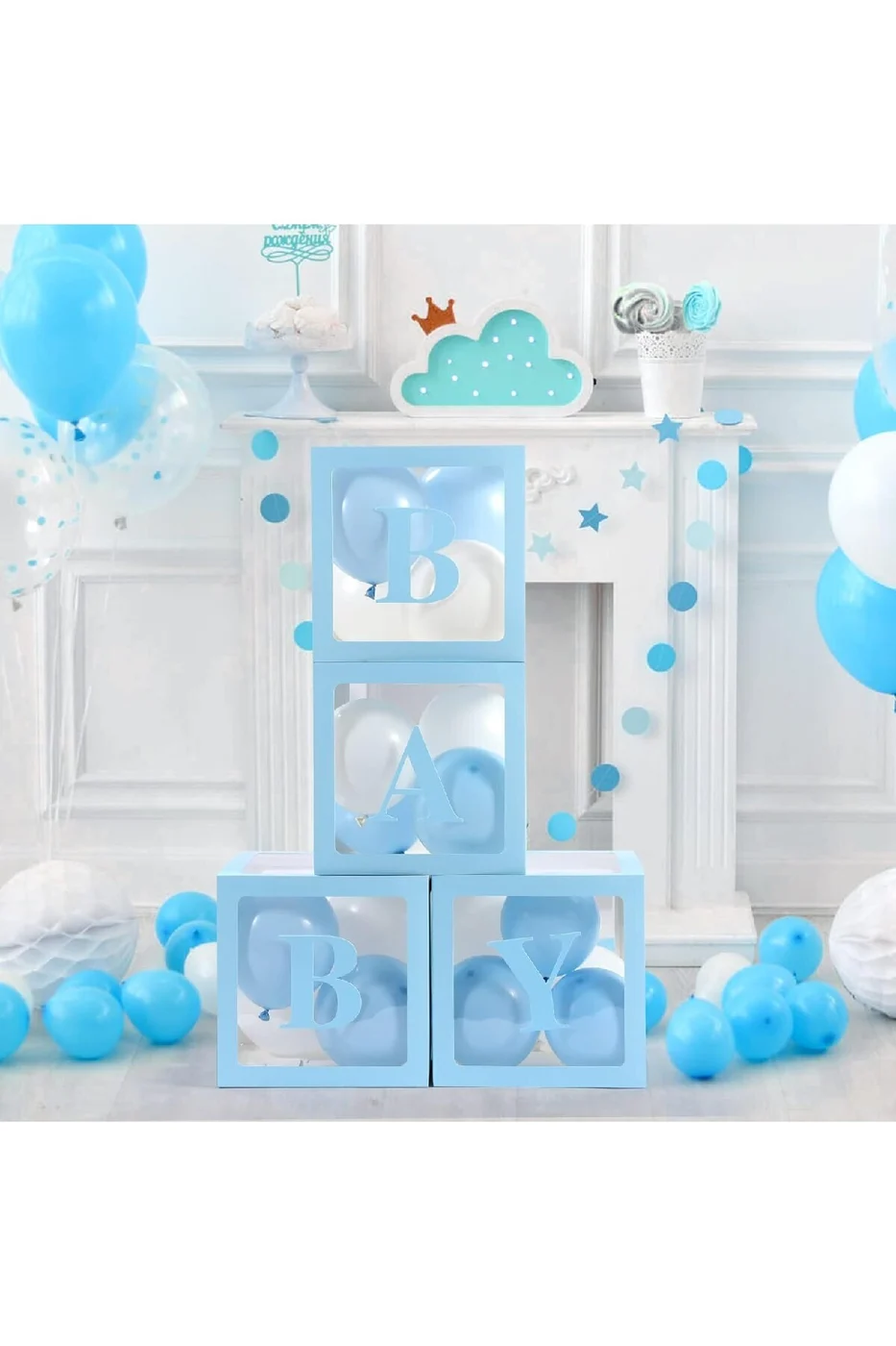 Kutu Şeffaf Kutu Baby Yazılı Harf 25 Cm gorsel 2