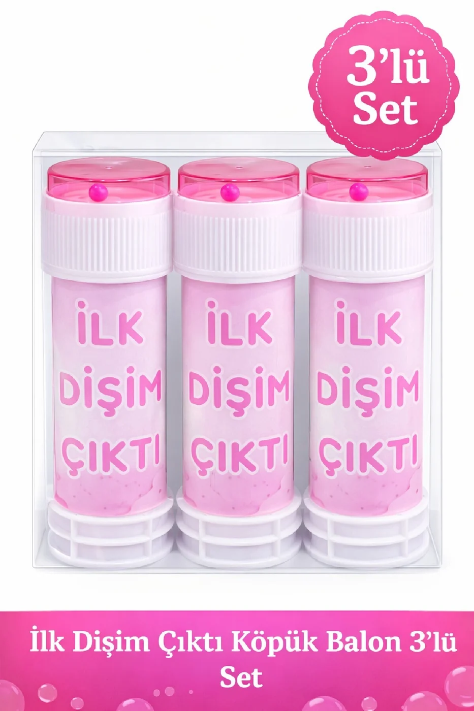 İlk Dişim Çıktı Köpük Balon 3’lü 5’li 10’lu Set – Diş Buğdayı Parti Dağıtmalık Bebek Köpüğü gorsel 2