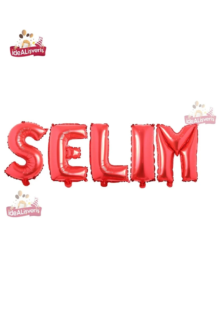 5 Harfli Kişiye Özel İsim Folyo Balonu  Doğum Günü  Folyo Balon Set 36cm Isim Balon