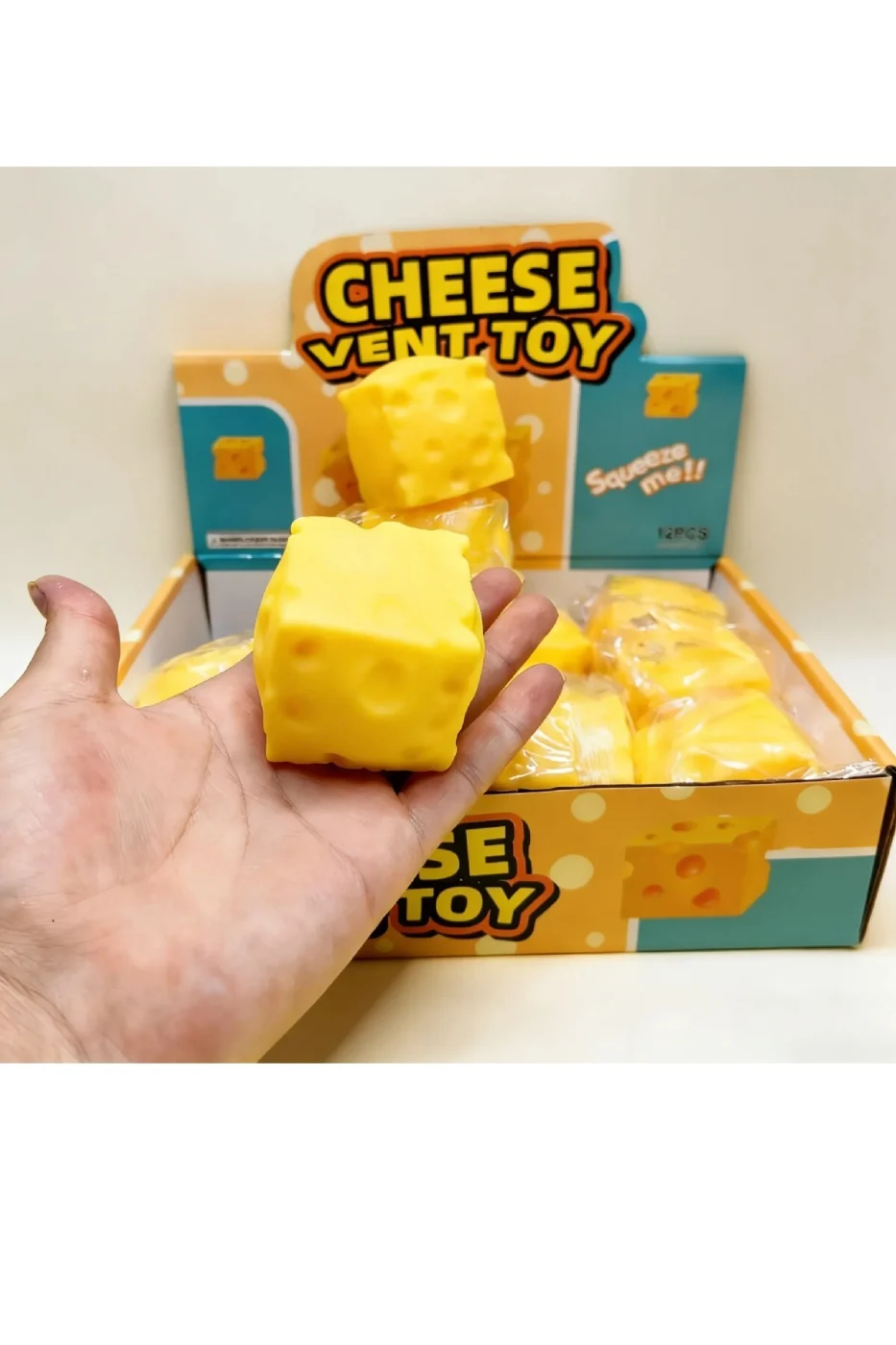 Peynir Squishy Cheese Squishy Sukuşi Peynir Sıkma Oyuncağı Stres Azaltma Slow Rising 1 Adet gorsel 3