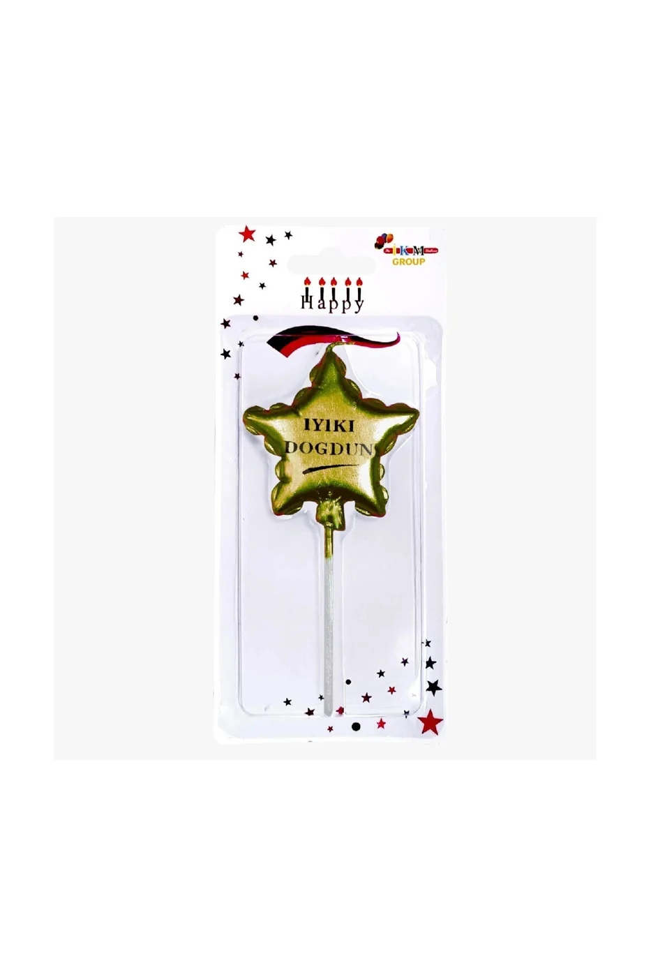 İYİKİ DOĞDUN YILDIZ GOLD MUM