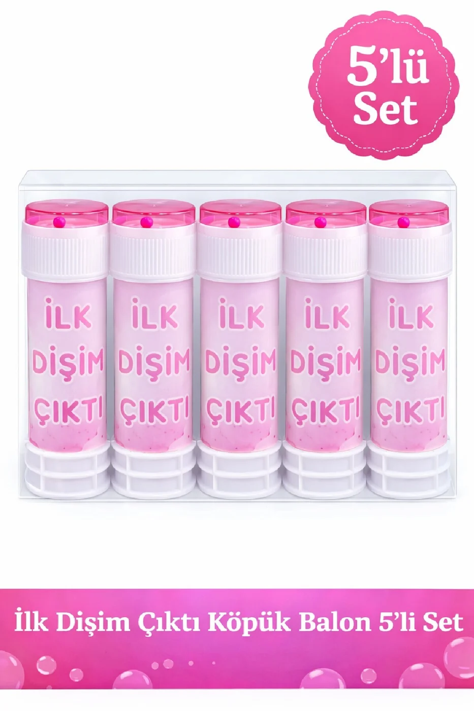 İlk Dişim Çıktı Köpük Balon 3’lü 5’li 10’lu Set – Diş Buğdayı Parti Dağıtmalık Bebek Köpüğü