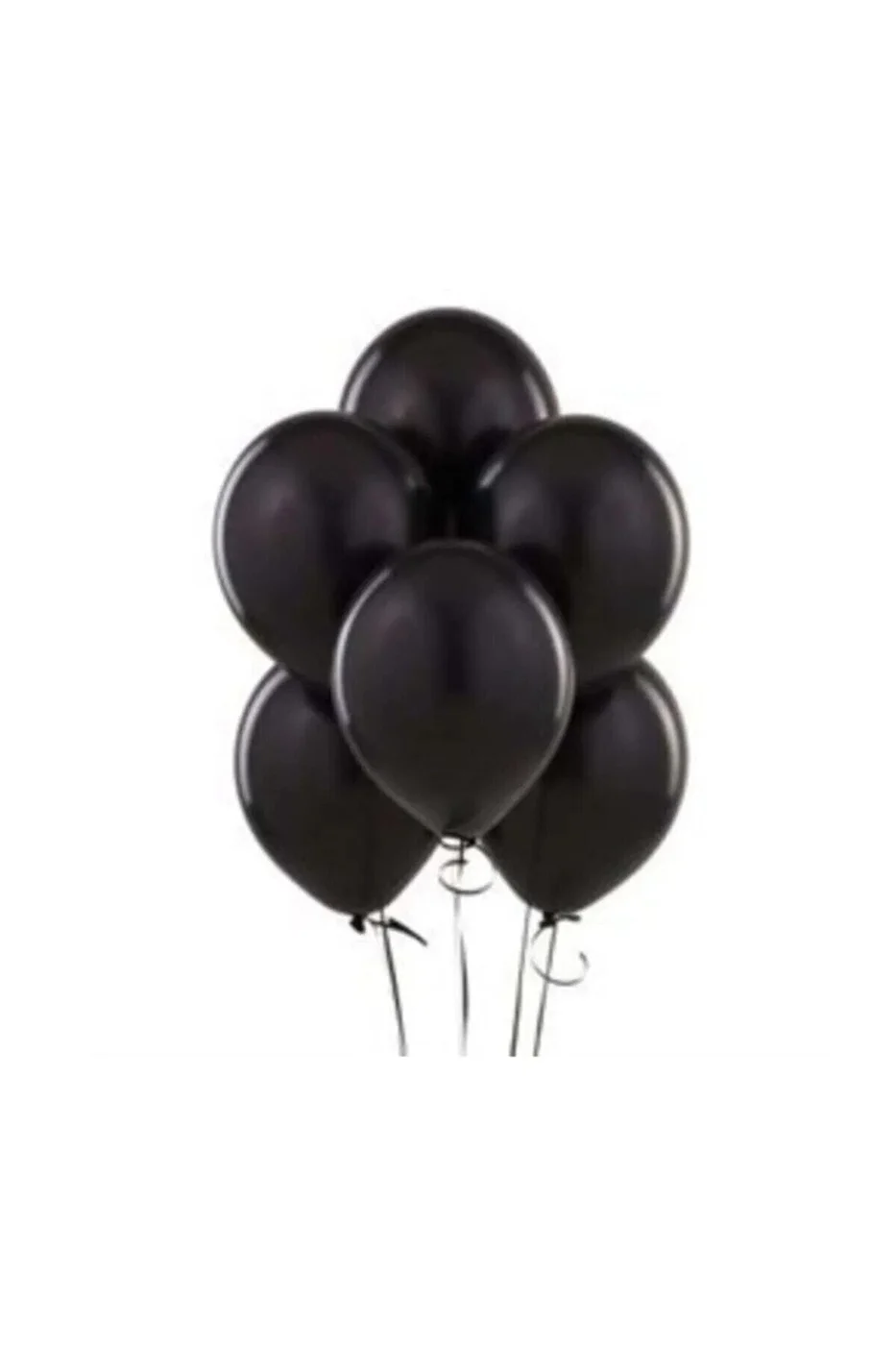 Siyah Makaron Balon 10'lu