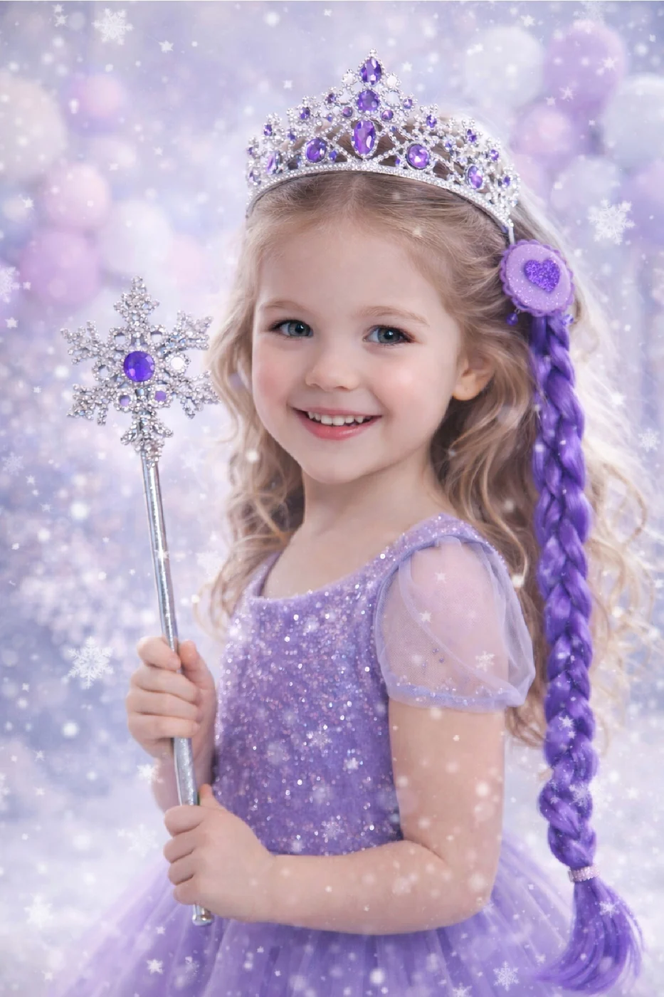 PRINCESS DREAM TAÇ & ASA AKSESUAR SETİ SAÇLI KARTANESİ PRENSESİ TAÇ ASA SETİ