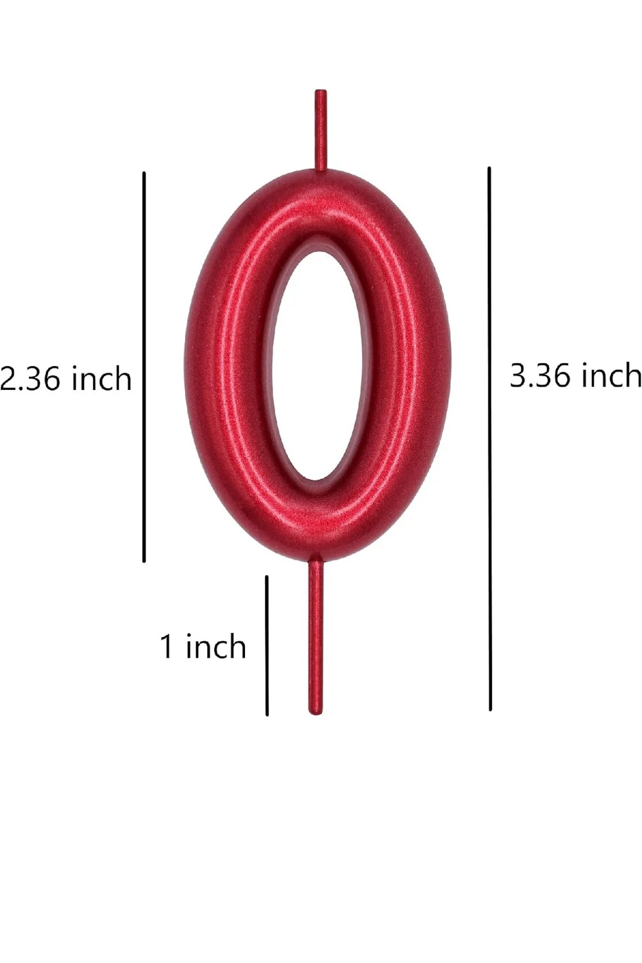 1 YAŞ PARLAK KIRMIZI ŞIK MUM 12 CM gorsel 4