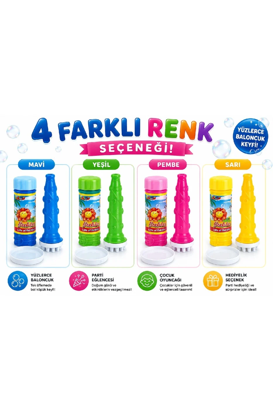 Köpük Çıkaran Flüt 2 Li Set | Bubble Flute Baloncuk Oyuncağı | Parti Hediyeliği | Çocuk Eğlence Oyuncağı gorsel 3