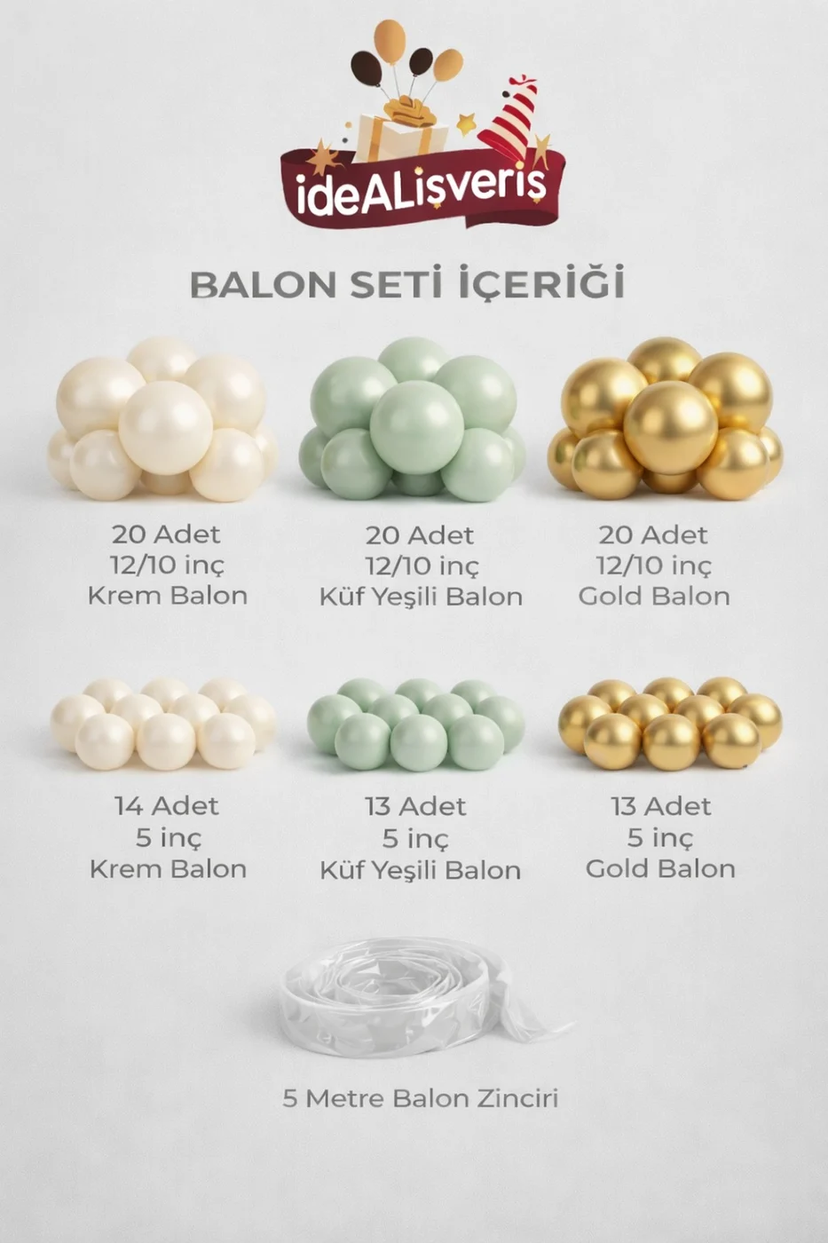 Premium 100’lü Balon Kemeri Seti - Profesyonel Parti Konsepti gorsel 2
