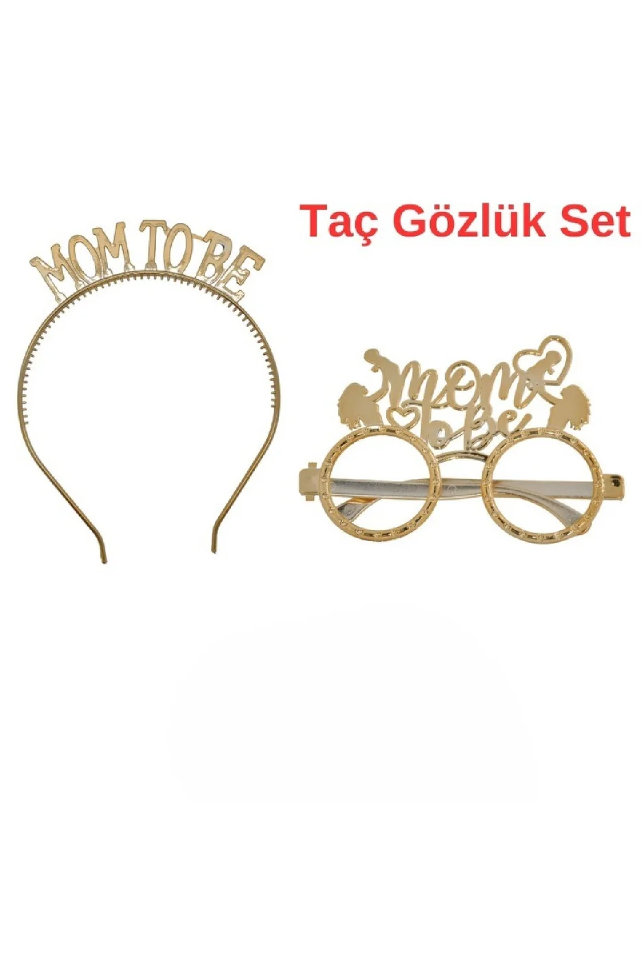 Happy Birthday Tac Gözlük Seti Mom To Be Parti Aksesuar Taç Gözlük gorsel 3